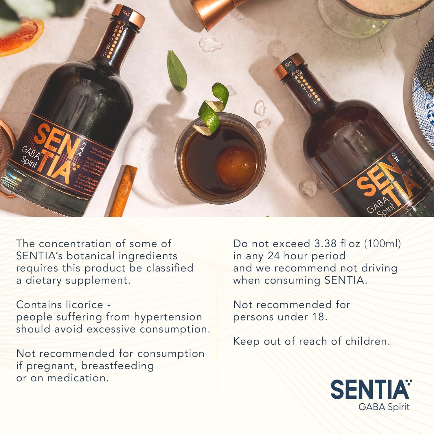 Sentia Ingredients Sentia Black 500ml - Sentia Spirits – Sentia Spirits US